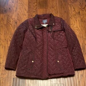 St. John's Bay Brown Puffer Jacket Classic Quilted Design